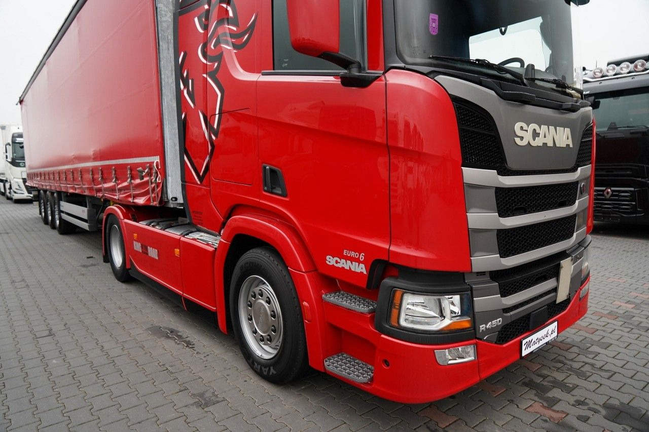 Scania R 450 / ZESTAW / + SCHMITZ / FIRANKA STANDARD / - Vetopöytäauto: kuva Scania R 450 / ZESTAW / + SCHMITZ / FIRANKA STANDARD / - Vetopöytäauto Scania R 450 / ZESTAW / + SCHMITZ / FIRANKA STANDARD / - Vetopöytäauto: kuva Scania R 450 / ZESTAW / + SCHMITZ / FIRANKA STANDARD / - Vetopöytäauto