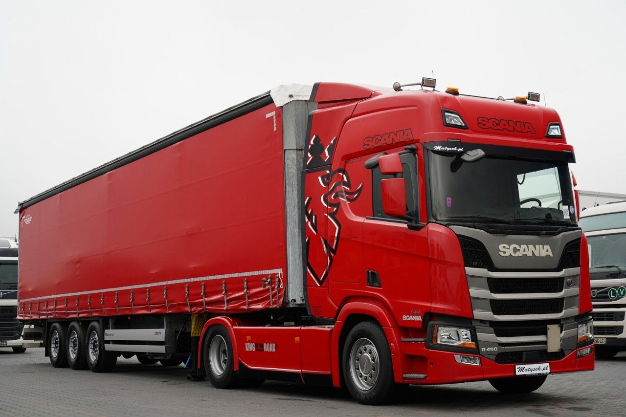 Scania R 450 / ZESTAW / + SCHMITZ / FIRANKA STANDARD / - Vetopöytäauto: kuva Scania R 450 / ZESTAW / + SCHMITZ / FIRANKA STANDARD / - Vetopöytäauto Scania R 450 / ZESTAW / + SCHMITZ / FIRANKA STANDARD / - Vetopöytäauto: kuva Scania R 450 / ZESTAW / + SCHMITZ / FIRANKA STANDARD / - Vetopöytäauto
