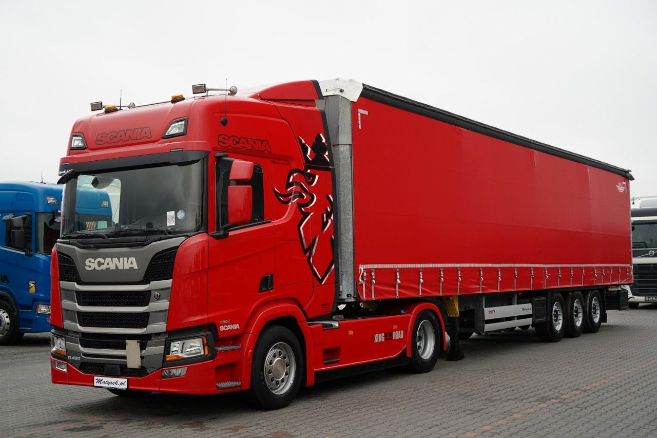 Scania R 450 / ZESTAW / + SCHMITZ / FIRANKA STANDARD / - Vetopöytäauto: kuva Scania R 450 / ZESTAW / + SCHMITZ / FIRANKA STANDARD / - Vetopöytäauto Scania R 450 / ZESTAW / + SCHMITZ / FIRANKA STANDARD / - Vetopöytäauto: kuva Scania R 450 / ZESTAW / + SCHMITZ / FIRANKA STANDARD / - Vetopöytäauto