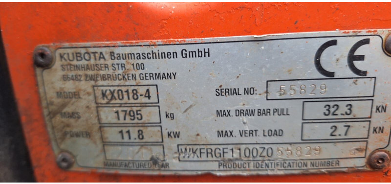 Kubota KX018-4 - Minikuormaaja: kuva Kubota KX018-4 - Minikuormaaja Kubota KX018-4 - Minikuormaaja: kuva Kubota KX018-4 - Minikuormaaja