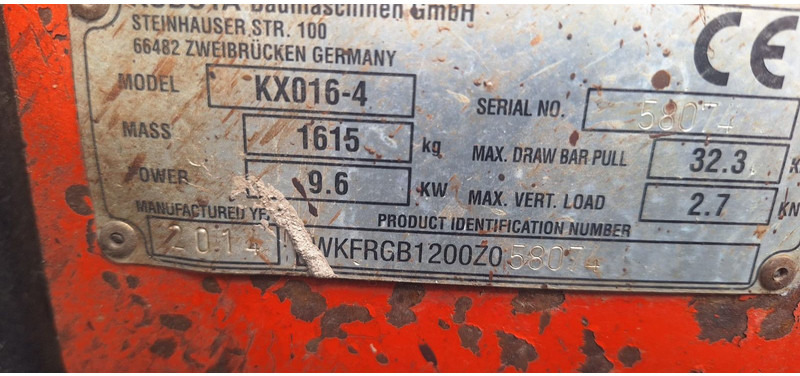 Kubota KXo 16-4 Minibagger 1-hand Deutsche Maschine - Minikuormaaja: kuva Kubota KXo 16-4 Minibagger 1-hand Deutsche Maschine - Minikuormaaja Kubota KXo 16-4 Minibagger 1-hand Deutsche Maschine - Minikuormaaja: kuva Kubota KXo 16-4 Minibagger 1-hand Deutsche Maschine - Minikuormaaja