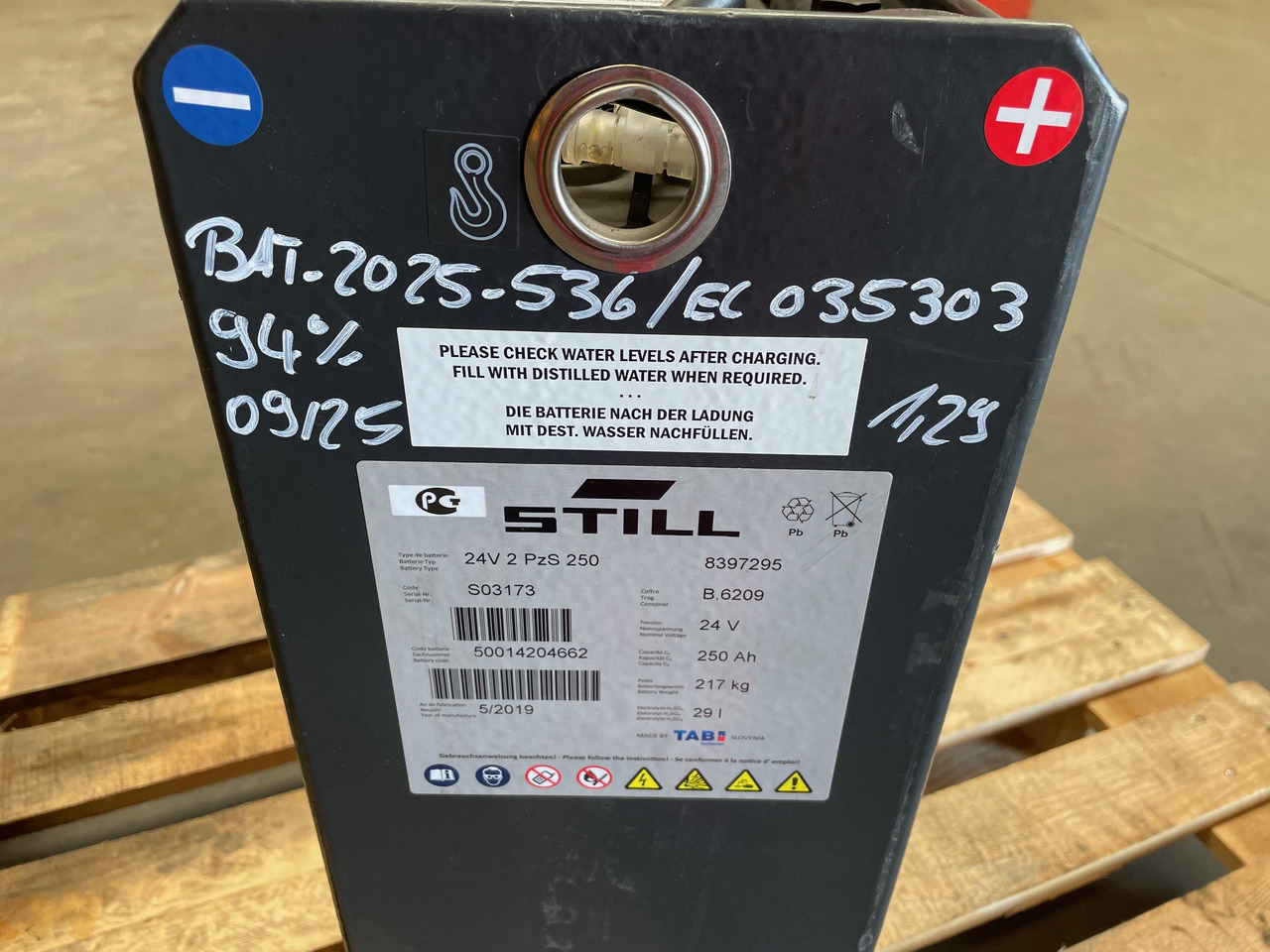 24 Volt I 2PzS 250 - Akku - Materiaalinkäsittely: kuva 24 Volt I 2PzS 250 - Akku - Materiaalinkäsittely 24 Volt I 2PzS 250 - Akku - Materiaalinkäsittely: kuva 24 Volt I 2PzS 250 - Akku - Materiaalinkäsittely