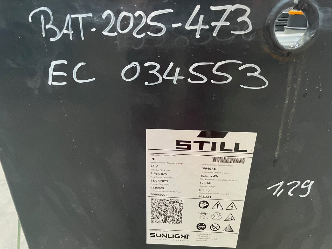 Sunlight 24V 7 PZS 875 - Akku - Materiaalinkäsittely: kuva Sunlight 24V 7 PZS 875 - Akku - Materiaalinkäsittely Sunlight 24V 7 PZS 875 - Akku - Materiaalinkäsittely: kuva Sunlight 24V 7 PZS 875 - Akku - Materiaalinkäsittely