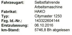 Hako Citymaster 1250 Kehrmaschine - Lakaisuauto: kuva  Hako Citymaster 1250 Kehrmaschine - Lakaisuauto Hako Citymaster 1250 Kehrmaschine - Lakaisuauto: kuva  Hako Citymaster 1250 Kehrmaschine - Lakaisuauto