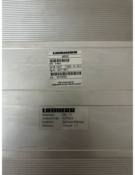 Liebherr Stuurbox Stuur box UEC 01 - Varaosat: kuva Liebherr Stuurbox Stuur box UEC 01 - Varaosat Liebherr Stuurbox Stuur box UEC 01 - Varaosat: kuva Liebherr Stuurbox Stuur box UEC 01 - Varaosat