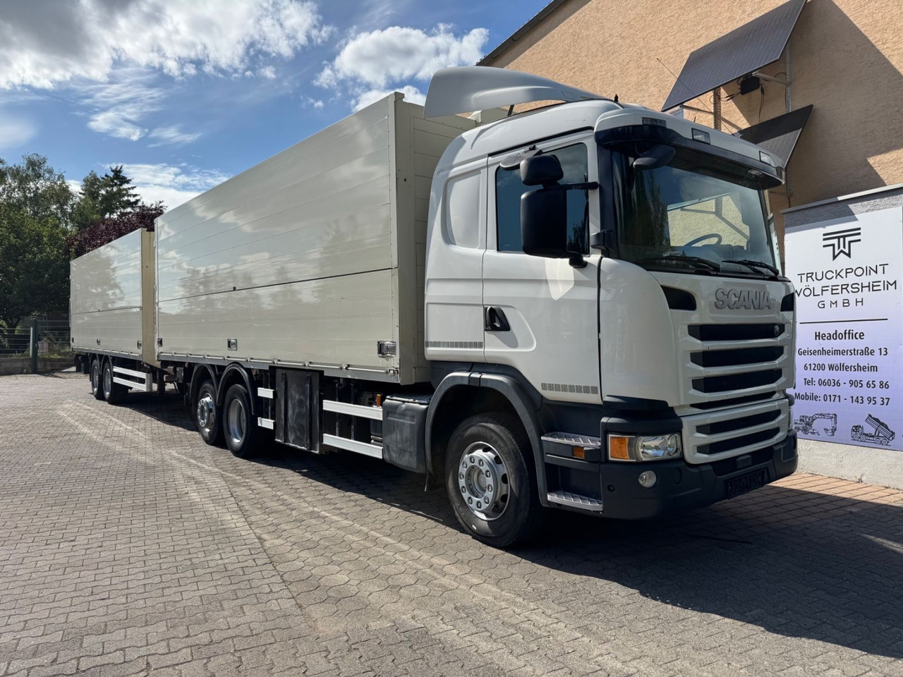 Scania G410/Lenk-Lift/2xLBW/inkl. Anhänger/Tüv-neu - Juomien kuljetukseen kuorma-auto: kuva Scania G410/Lenk-Lift/2xLBW/inkl. Anhänger/Tüv-neu - Juomien kuljetukseen kuorma-auto Scania G410/Lenk-Lift/2xLBW/inkl. Anhänger/Tüv-neu - Juomien kuljetukseen kuorma-auto: kuva Scania G410/Lenk-Lift/2xLBW/inkl. Anhänger/Tüv-neu - Juomien kuljetukseen kuorma-auto