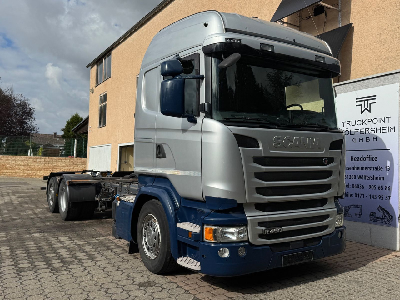 Scania R450/Retarder/Lenk-Lift/Highline - Kuorma-auto alusta: kuva Scania R450/Retarder/Lenk-Lift/Highline - Kuorma-auto alusta Scania R450/Retarder/Lenk-Lift/Highline - Kuorma-auto alusta: kuva Scania R450/Retarder/Lenk-Lift/Highline - Kuorma-auto alusta