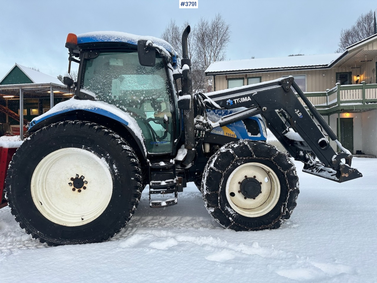 2010 New Holland T6040 4x4 plow rigged tractor w/ Trima +3.0p front loader, brand new chains, snow bucket and Westbjørn snow blower. WATCH VIDEO. - Traktori: kuva 2010 New Holland T6040 4x4 plow rigged tractor w/ Trima +3.0p front loader, brand new chains, snow bucket and Westbjørn snow blower. WATCH VIDEO. - Traktori 2010 New Holland T6040 4x4 plow rigged tractor w/ Trima +3.0p front loader, brand new chains, snow bucket and Westbjørn snow blower. WATCH VIDEO. - Traktori: kuva 2010 New Holland T6040 4x4 plow rigged tractor w/ Trima +3.0p front loader, brand new chains, snow bucket and Westbjørn snow blower. WATCH VIDEO. - Traktori