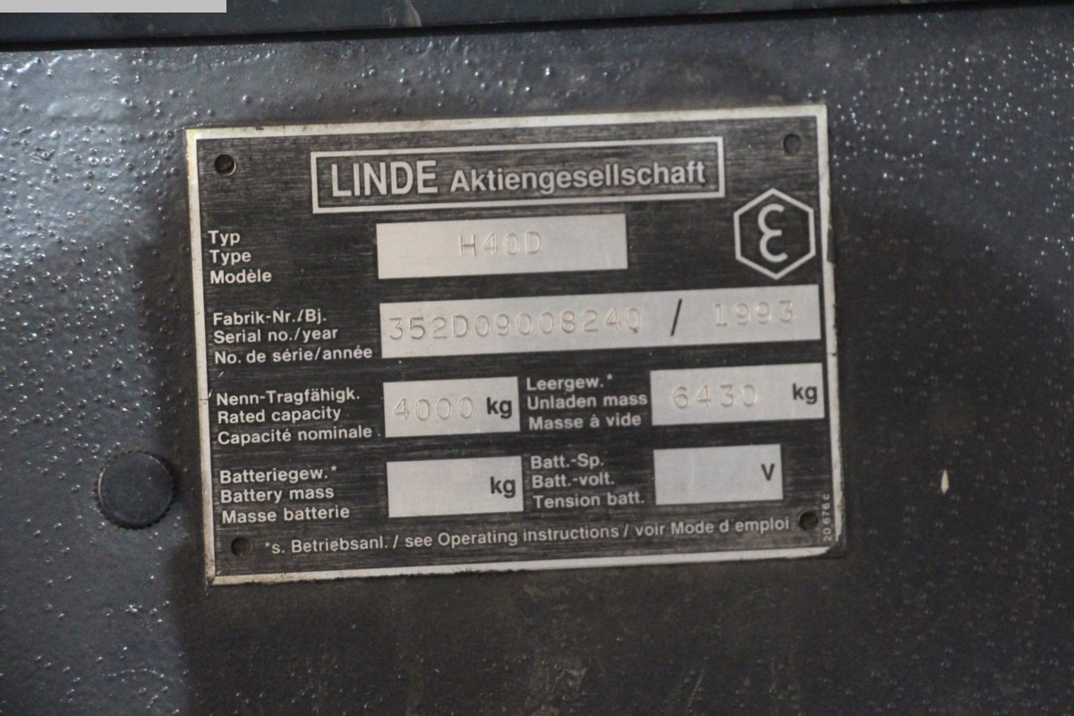 LINDE H40D - Dieseltrukki: kuva LINDE H40D - Dieseltrukki LINDE H40D - Dieseltrukki: kuva LINDE H40D - Dieseltrukki
