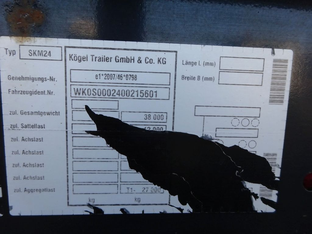 Kippiauto puoliperävaunu Kögel SKM24 Stahl Kippauflieger mit 3 Achsen Kögel SKM24 Stahl Kippauflieger mit 3 Achsen: kuva Kippiauto puoliperävaunu Kögel SKM24 Stahl Kippauflieger mit 3 Achsen Kögel SKM24 Stahl Kippauflieger mit 3 Achsen