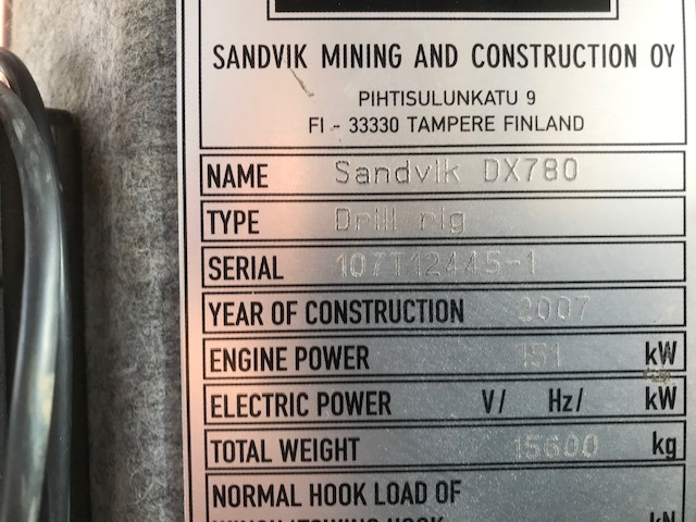 Porakone SANDVIK Ranger DX780: kuva Porakone SANDVIK Ranger DX780