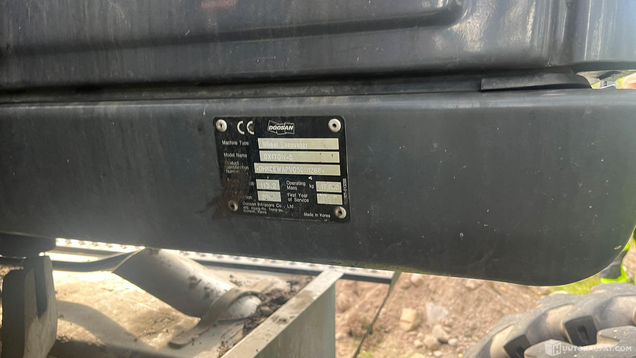 Doosan DX170, 2017, Varkaus - Pyöräalustainen kaivinkone: kuva Doosan DX170, 2017, Varkaus - Pyöräalustainen kaivinkone Doosan DX170, 2017, Varkaus - Pyöräalustainen kaivinkone: kuva Doosan DX170, 2017, Varkaus - Pyöräalustainen kaivinkone