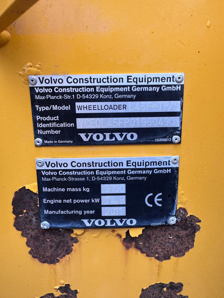 Pyöräkuormaaja Volvo L45F-TP/S: kuva Pyöräkuormaaja Volvo L45F-TP/S