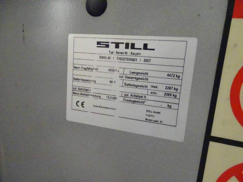 Sähkötrukki Still RX 60 -40: kuva Sähkötrukki Still RX 60 -40 Sähkötrukki Still RX 60 -40: kuva Sähkötrukki Still RX 60 -40