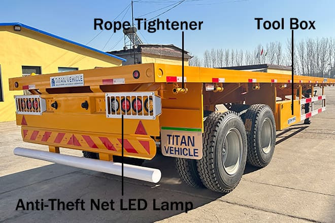 TITAN 2 Axle 40 Ft Flatbed Trailer for Sale in Uganda - Lavapuoliperävaunu: kuva TITAN 2 Axle 40 Ft Flatbed Trailer for Sale in Uganda - Lavapuoliperävaunu TITAN 2 Axle 40 Ft Flatbed Trailer for Sale in Uganda - Lavapuoliperävaunu: kuva TITAN 2 Axle 40 Ft Flatbed Trailer for Sale in Uganda - Lavapuoliperävaunu