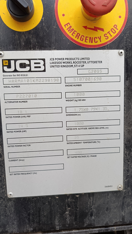 JCB G20QS - Sähkögeneraattori: kuva JCB G20QS - Sähkögeneraattori JCB G20QS - Sähkögeneraattori: kuva JCB G20QS - Sähkögeneraattori