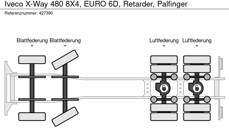 Lava-kuorma-auto, Nosturiauto Iveco X-Way 480 8X4, EURO 6D, Retarder, Palfinger: kuva Lava-kuorma-auto, Nosturiauto Iveco X-Way 480 8X4, EURO 6D, Retarder, Palfinger