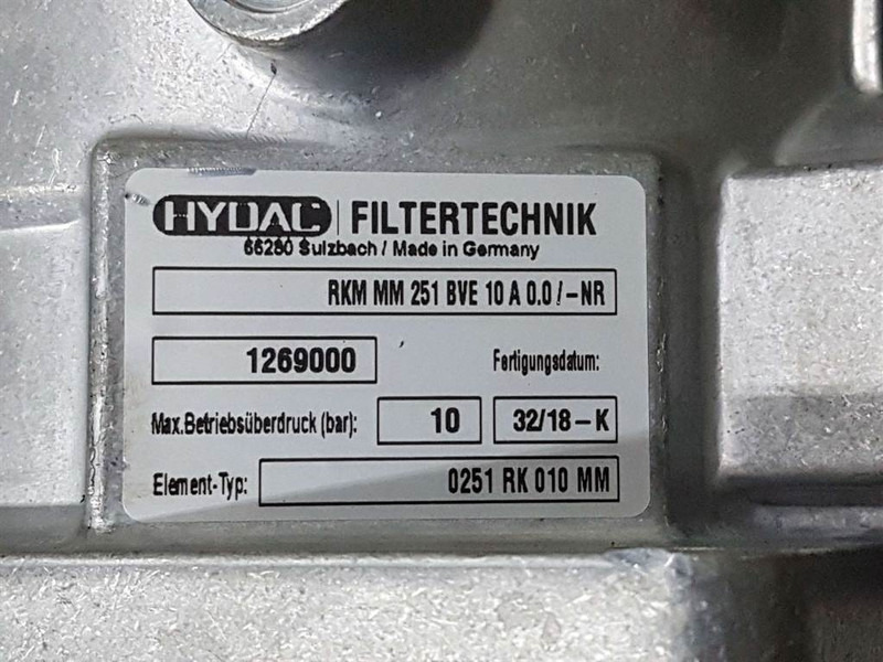 Hydac RKM MM 251 BVE 10 A 0.0/-NR-1269000-Filter - Hydrauliikka - Rakennuskoneet: kuva Hydac RKM MM 251 BVE 10 A 0.0/-NR-1269000-Filter - Hydrauliikka - Rakennuskoneet Hydac RKM MM 251 BVE 10 A 0.0/-NR-1269000-Filter - Hydrauliikka - Rakennuskoneet: kuva Hydac RKM MM 251 BVE 10 A 0.0/-NR-1269000-Filter - Hydrauliikka - Rakennuskoneet