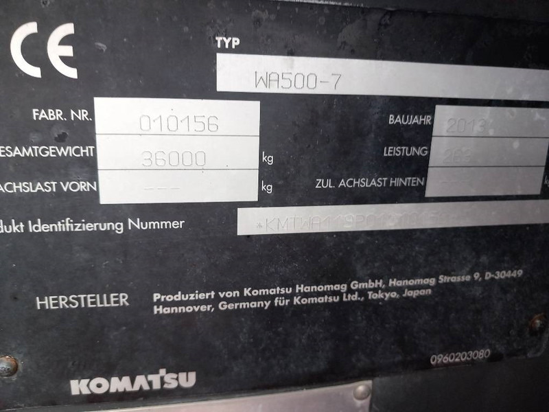 Komatsu WA500-7 - Pyöräkuormaaja: kuva Komatsu WA500-7 - Pyöräkuormaaja Komatsu WA500-7 - Pyöräkuormaaja: kuva Komatsu WA500-7 - Pyöräkuormaaja