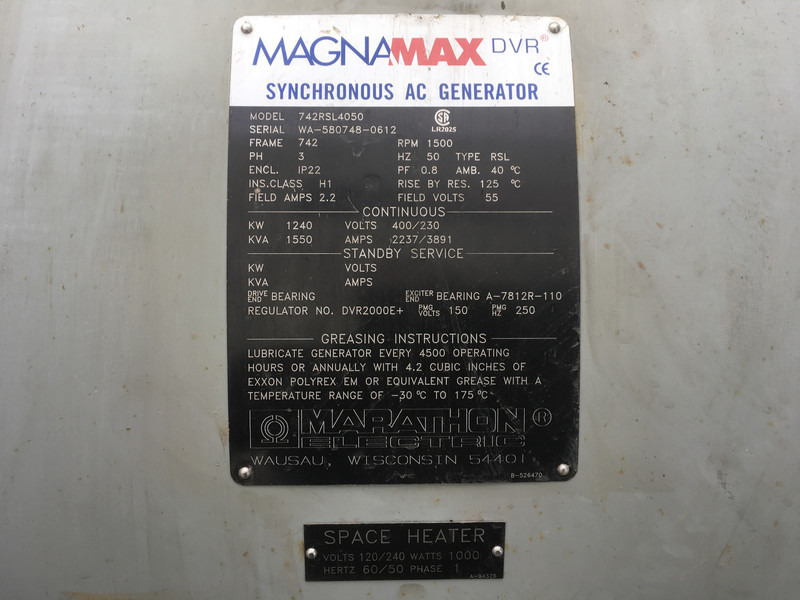 MTU 12V4000 G23R GENERATOR 1550KVA USED - Sähkögeneraattori: kuva MTU 12V4000 G23R GENERATOR 1550KVA USED - Sähkögeneraattori MTU 12V4000 G23R GENERATOR 1550KVA USED - Sähkögeneraattori: kuva MTU 12V4000 G23R GENERATOR 1550KVA USED - Sähkögeneraattori