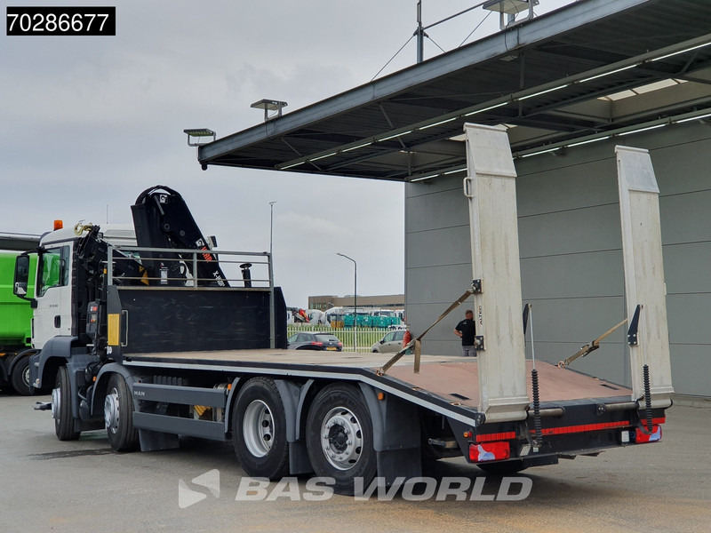 Kuljetin kuorma-auto, Nosturiauto MAN TGS 35.360 8X2 HIAB X-Hiduo 158 BS-3 Crane Lift+lenkasche Machine transporter Euro 6: kuva Kuljetin kuorma-auto, Nosturiauto MAN TGS 35.360 8X2 HIAB X-Hiduo 158 BS-3 Crane Lift+lenkasche Machine transporter Euro 6