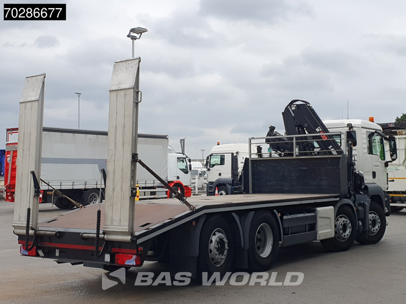 Kuljetin kuorma-auto, Nosturiauto MAN TGS 35.360 8X2 HIAB X-Hiduo 158 BS-3 Crane Lift+lenkasche Machine transporter Euro 6: kuva Kuljetin kuorma-auto, Nosturiauto MAN TGS 35.360 8X2 HIAB X-Hiduo 158 BS-3 Crane Lift+lenkasche Machine transporter Euro 6