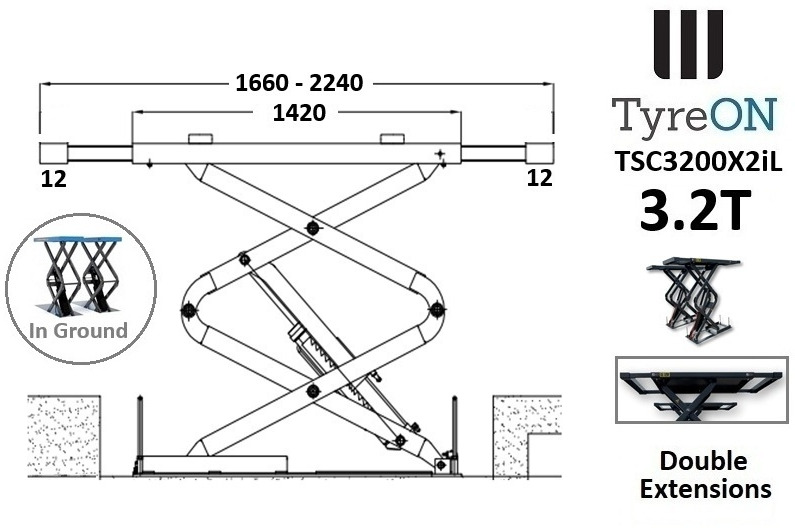TSC3500X2iL in floor scissor lift - double extensions- Platform length up to 224 cm - also for longer vehicles - Korjaamolaitteet: kuva TSC3500X2iL in floor scissor lift - double extensions- Platform length up to 224 cm - also for longer vehicles - Korjaamolaitteet TSC3500X2iL in floor scissor lift - double extensions- Platform length up to 224 cm - also for longer vehicles - Korjaamolaitteet: kuva TSC3500X2iL in floor scissor lift - double extensions- Platform length up to 224 cm - also for longer vehicles - Korjaamolaitteet