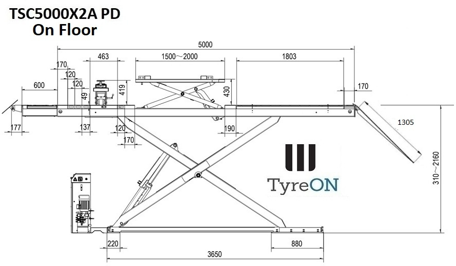 TSC5000X2A PD Alignment scissor lift - On floor - Free wheel lifting system - 5.6 m lightened runways - 5T - Play detector - Mounted on the floor - Korjaamolaitteet: kuva TSC5000X2A PD Alignment scissor lift - On floor - Free wheel lifting system - 5.6 m lightened runways - 5T - Play detector - Mounted on the floor - Korjaamolaitteet TSC5000X2A PD Alignment scissor lift - On floor - Free wheel lifting system - 5.6 m lightened runways - 5T - Play detector - Mounted on the floor - Korjaamolaitteet: kuva TSC5000X2A PD Alignment scissor lift - On floor - Free wheel lifting system - 5.6 m lightened runways - 5T - Play detector - Mounted on the floor - Korjaamolaitteet