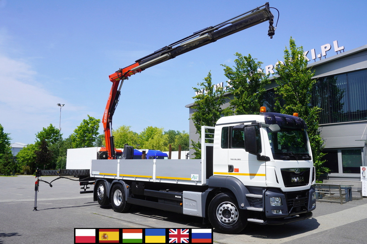 MAN TGS 26.360 Flatbed / Fassi F175 7.7 T / steered 3rd axle - Nosturiauto: kuva MAN TGS 26.360 Flatbed / Fassi F175 7.7 T / steered 3rd axle - Nosturiauto MAN TGS 26.360 Flatbed / Fassi F175 7.7 T / steered 3rd axle - Nosturiauto: kuva MAN TGS 26.360 Flatbed / Fassi F175 7.7 T / steered 3rd axle - Nosturiauto