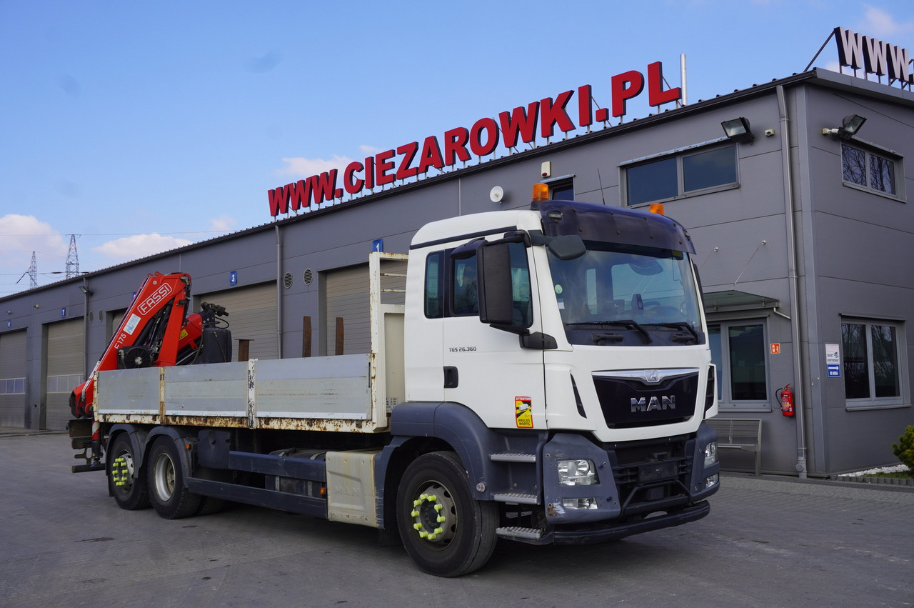 MAN TGS 26.360 Flatbed / Fassi F175 7.7 T / steered 3rd axle - Nosturiauto: kuva MAN TGS 26.360 Flatbed / Fassi F175 7.7 T / steered 3rd axle - Nosturiauto MAN TGS 26.360 Flatbed / Fassi F175 7.7 T / steered 3rd axle - Nosturiauto: kuva MAN TGS 26.360 Flatbed / Fassi F175 7.7 T / steered 3rd axle - Nosturiauto