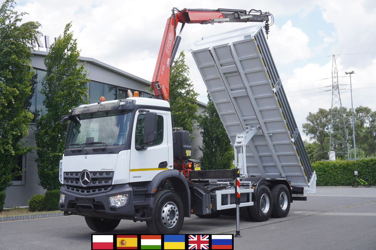 MERCEDES-BENZ AROCS 2633 6x4 / 5.5 T crane FASSI F135 / Tipper 15 EPAL - Lava-kuorma-auto, Nosturiauto: kuva MERCEDES-BENZ AROCS 2633 6x4 / 5.5 T crane FASSI F135 / Tipper 15 EPAL - Lava-kuorma-auto, Nosturiauto MERCEDES-BENZ AROCS 2633 6x4 / 5.5 T crane FASSI F135 / Tipper 15 EPAL - Lava-kuorma-auto, Nosturiauto: kuva MERCEDES-BENZ AROCS 2633 6x4 / 5.5 T crane FASSI F135 / Tipper 15 EPAL - Lava-kuorma-auto, Nosturiauto