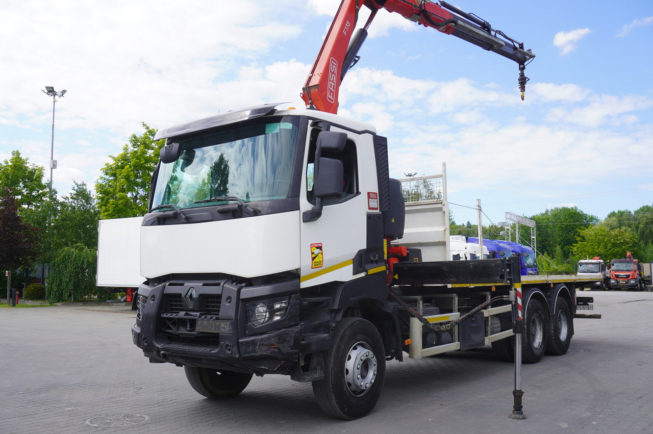 Lava-kuorma-auto, Nosturiauto RENAULT K380 6x4 / FASSI F175 crane 7.85 t / 120 thousand km: kuva Lava-kuorma-auto, Nosturiauto RENAULT K380 6x4 / FASSI F175 crane 7.85 t / 120 thousand km