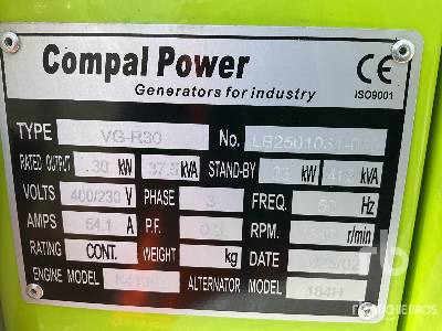 COMPAL VG-R30 41 kVA (Unused) - Sähkögeneraattori: kuva COMPAL VG-R30 41 kVA (Unused) - Sähkögeneraattori COMPAL VG-R30 41 kVA (Unused) - Sähkögeneraattori: kuva COMPAL VG-R30 41 kVA (Unused) - Sähkögeneraattori