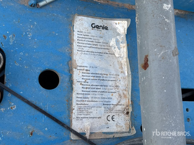 2012 Genie GS1932 Nacelle Ciseau (Inoperable) Scissor Lift - Saksilava: kuva 2012 Genie GS1932 Nacelle Ciseau (Inoperable) Scissor Lift - Saksilava 2012 Genie GS1932 Nacelle Ciseau (Inoperable) Scissor Lift - Saksilava: kuva 2012 Genie GS1932 Nacelle Ciseau (Inoperable) Scissor Lift - Saksilava