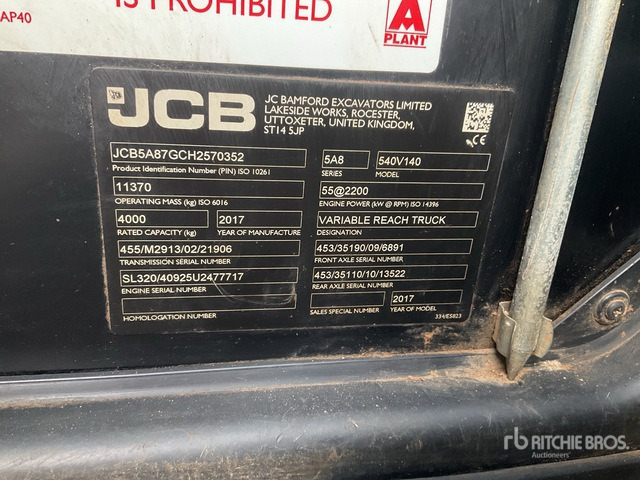 2017 JCB 540-140 Telehandler - Kurottaja: kuva 2017 JCB 540-140 Telehandler - Kurottaja 2017 JCB 540-140 Telehandler - Kurottaja: kuva 2017 JCB 540-140 Telehandler - Kurottaja