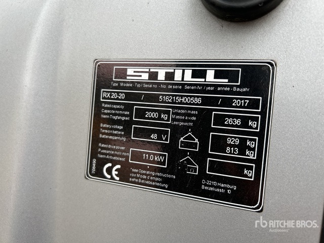 2017 Still RX20 2000 kg Electric Forklift - Sähkötrukki: kuva 2017 Still RX20 2000 kg Electric Forklift - Sähkötrukki 2017 Still RX20 2000 kg Electric Forklift - Sähkötrukki: kuva 2017 Still RX20 2000 kg Electric Forklift - Sähkötrukki