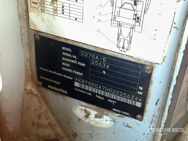 2008 Komatsu D275A-5 - Puskutraktori: kuva 2008 Komatsu D275A-5 - Puskutraktori 2008 Komatsu D275A-5 - Puskutraktori: kuva 2008 Komatsu D275A-5 - Puskutraktori