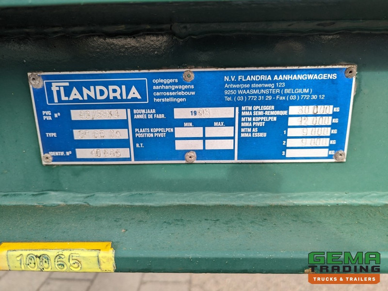 Konttialus/ Vaihtokuormatilat puoliperävaunu Flandria OP CC 2A 20FT 2-Assen ROR DrumBrakes - Leaf Suspension - 3120KG (O1789): kuva Konttialus/ Vaihtokuormatilat puoliperävaunu Flandria OP CC 2A 20FT 2-Assen ROR DrumBrakes - Leaf Suspension - 3120KG (O1789)