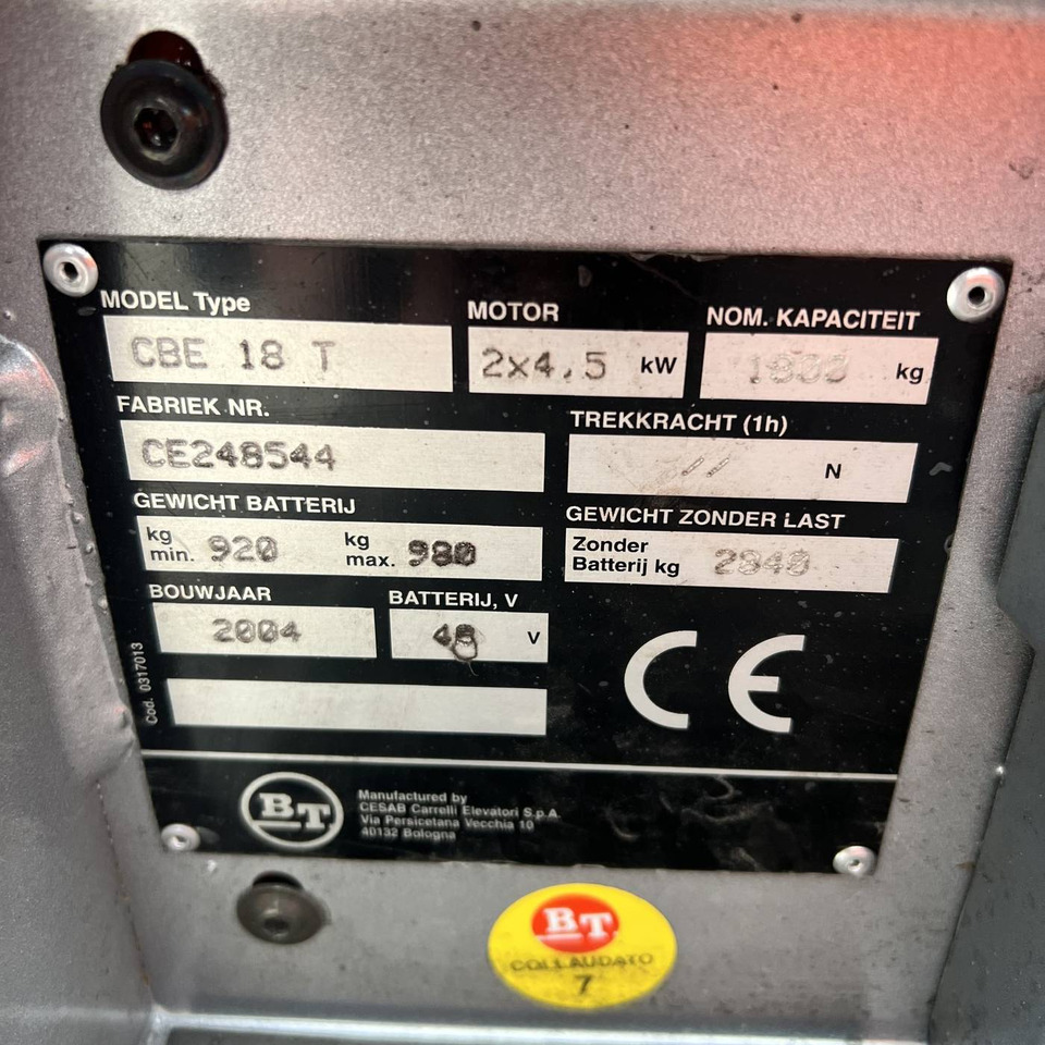 Leasing  BT CBE18T BT CBE18T: kuva Leasing  BT CBE18T BT CBE18T