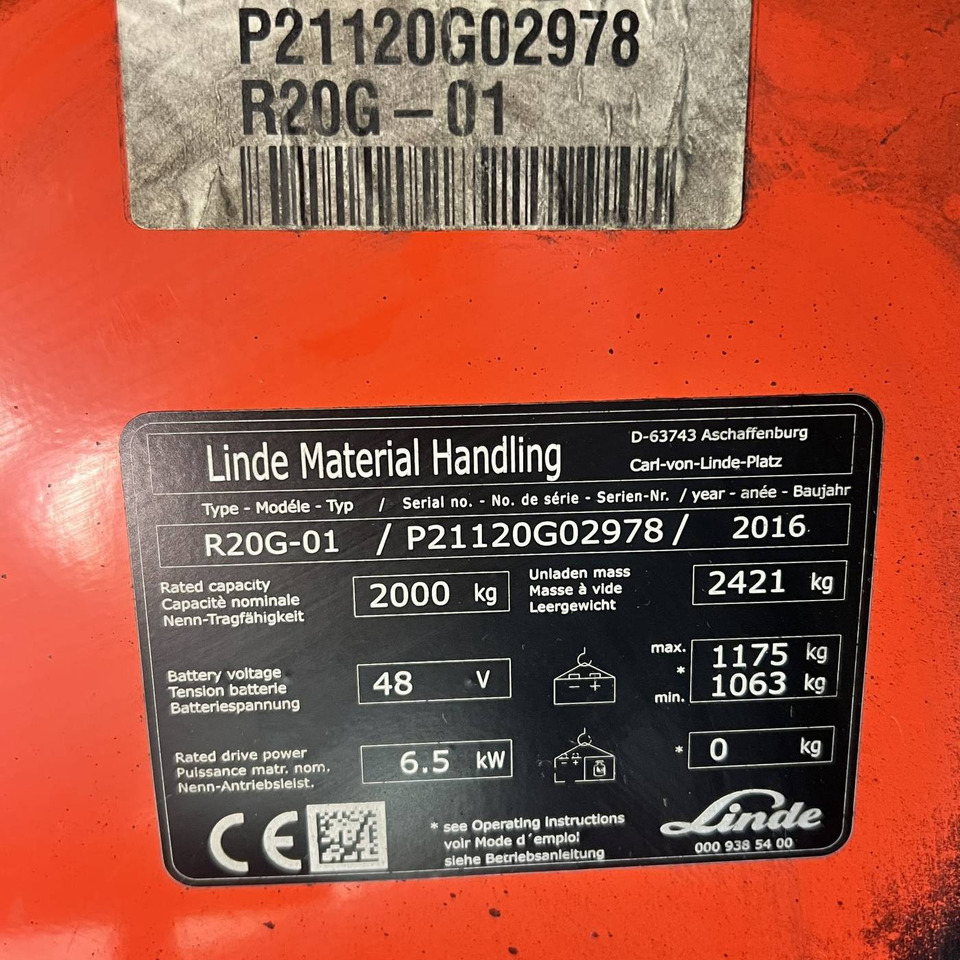 Leasing  Linde R20G (1120) Linde R20G (1120): kuva Leasing  Linde R20G (1120) Linde R20G (1120)