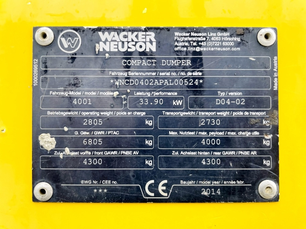 Neuson 4001 (4030) - Pikku dumpperi: kuva Neuson 4001 (4030) - Pikku dumpperi Neuson 4001 (4030) - Pikku dumpperi: kuva Neuson 4001 (4030) - Pikku dumpperi