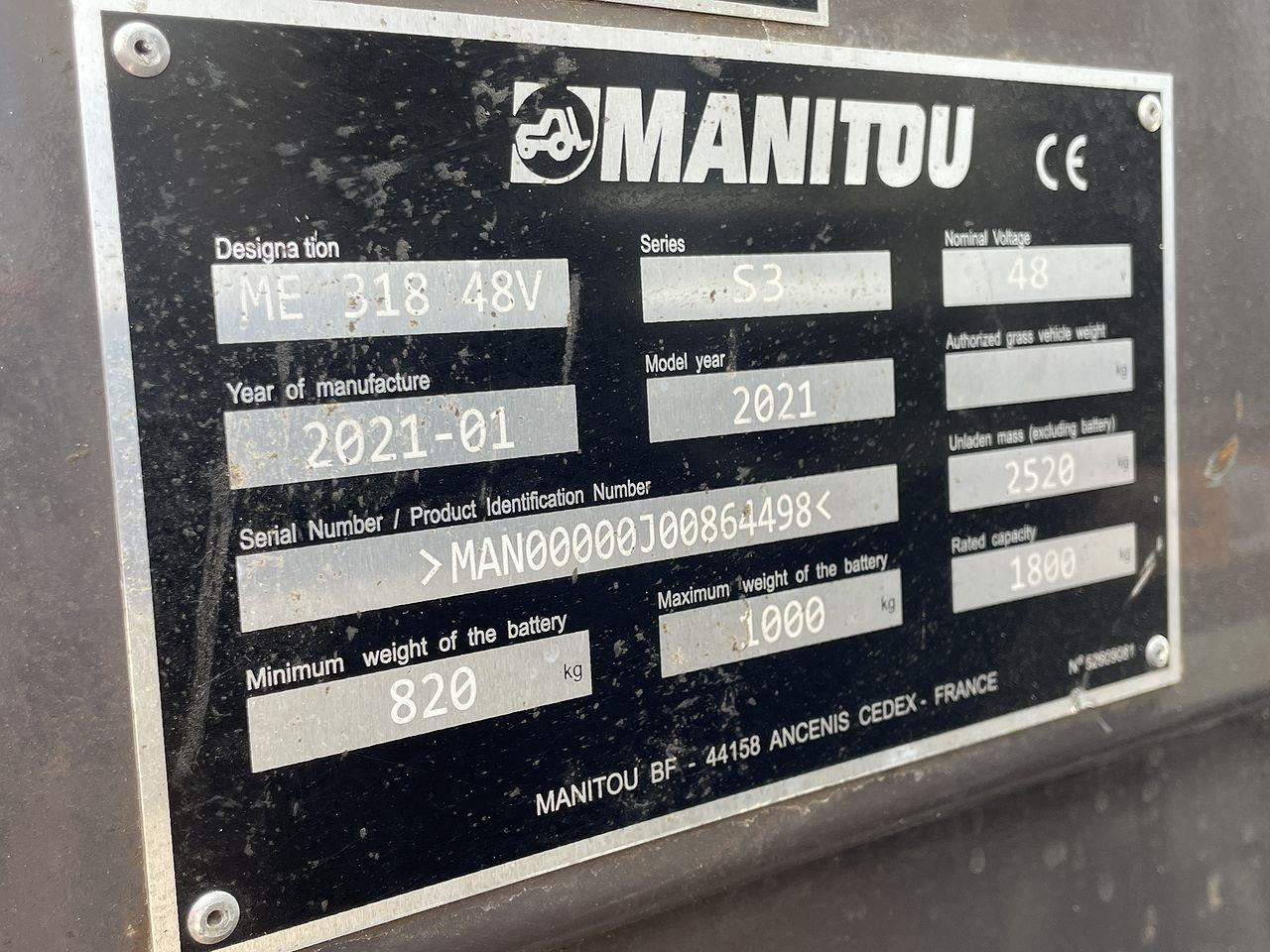 Sähkötrukki Manitou ME318: kuva Sähkötrukki Manitou ME318