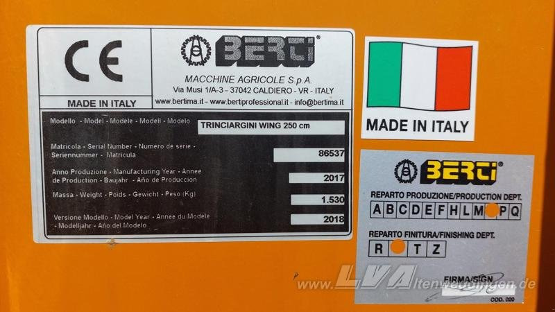 Leasing Berti TRINCIARGINI WING 250 Berti TRINCIARGINI WING 250: kuva Leasing Berti TRINCIARGINI WING 250 Berti TRINCIARGINI WING 250