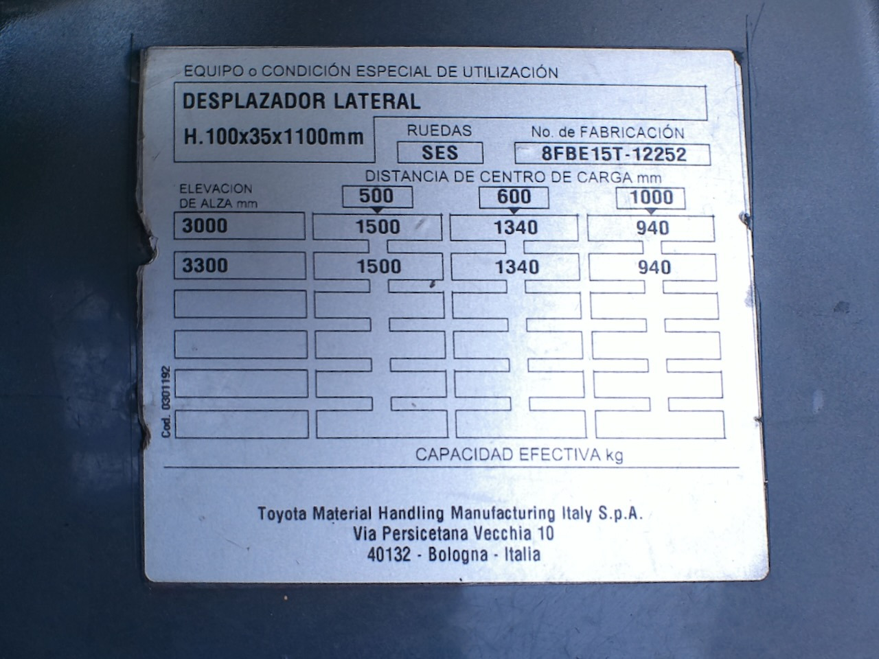 Sähkötrukki Toyota 8FBE15T: kuva Sähkötrukki Toyota 8FBE15T