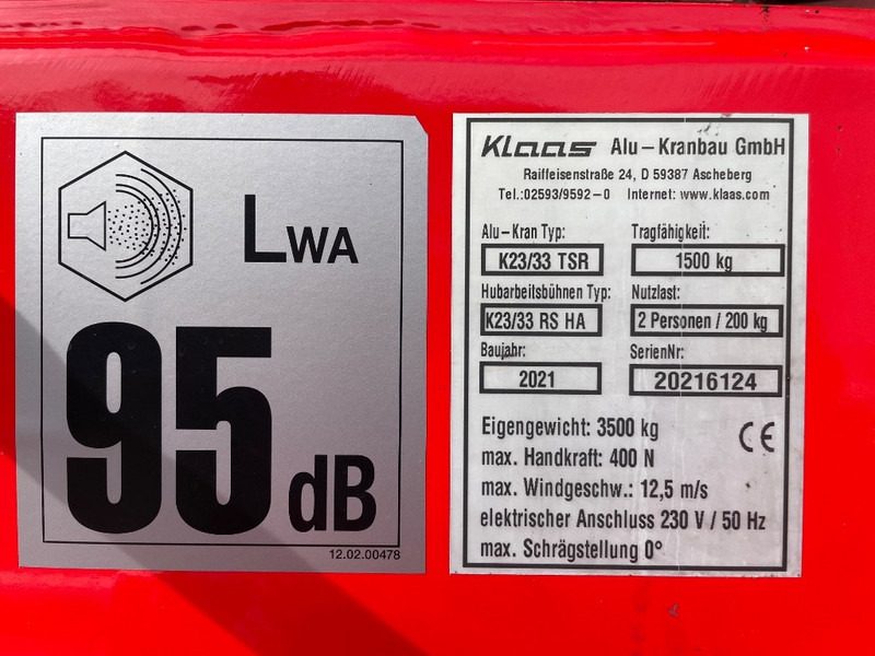 Klaas K 23/33 TSR - Kaikki maastonosturi: kuva Klaas K 23/33 TSR - Kaikki maastonosturi Klaas K 23/33 TSR - Kaikki maastonosturi: kuva Klaas K 23/33 TSR - Kaikki maastonosturi