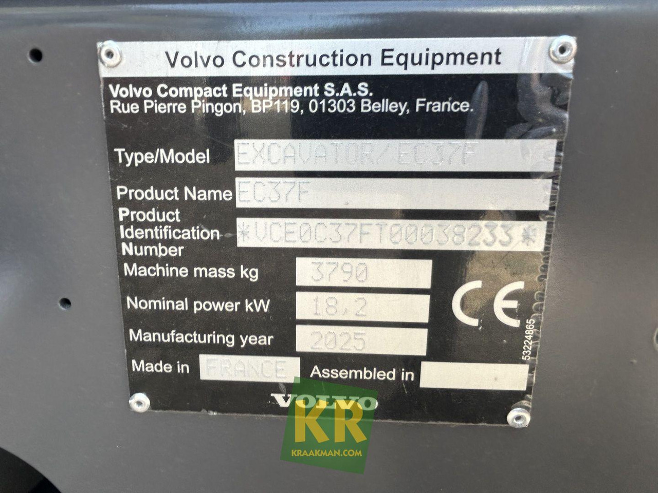 Volvo EC 37F - Telakaivukone: kuva Volvo EC 37F - Telakaivukone Volvo EC 37F - Telakaivukone: kuva Volvo EC 37F - Telakaivukone