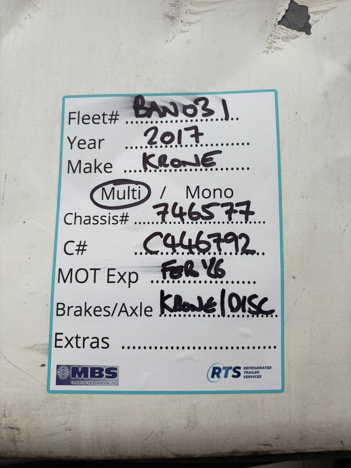 2011 Gray & Adams 11.4m Fridge Trailer – BAN031 - Refrigeraattori puoliperävaunu: kuva 2011 Gray & Adams 11.4m Fridge Trailer – BAN031 - Refrigeraattori puoliperävaunu 2011 Gray & Adams 11.4m Fridge Trailer – BAN031 - Refrigeraattori puoliperävaunu: kuva 2011 Gray & Adams 11.4m Fridge Trailer – BAN031 - Refrigeraattori puoliperävaunu