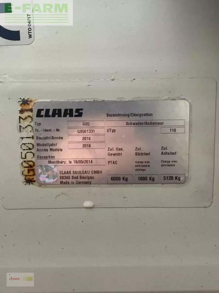 CLAAS liner 4000 comfort - Pöyhin: kuva CLAAS liner 4000 comfort - Pöyhin CLAAS liner 4000 comfort - Pöyhin: kuva CLAAS liner 4000 comfort - Pöyhin