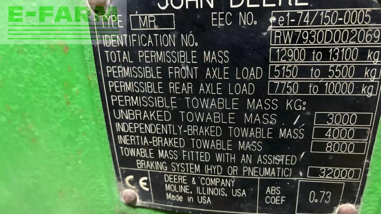 Traktori John Deere 7930: kuva Traktori John Deere 7930 Traktori John Deere 7930: kuva Traktori John Deere 7930