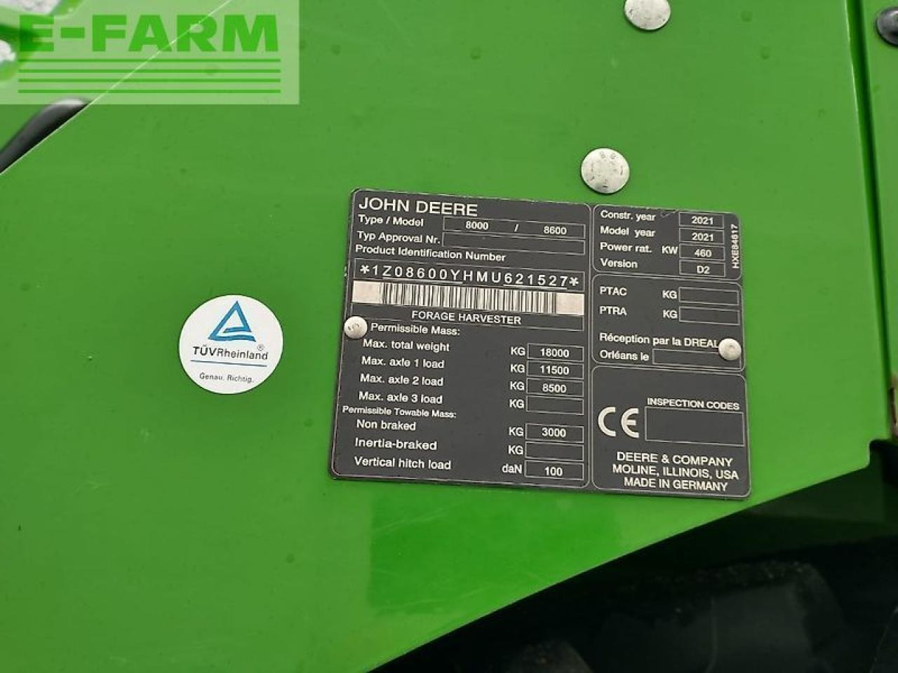 Itsekulkeva silppuri John Deere 8600: kuva Itsekulkeva silppuri John Deere 8600